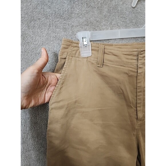 GAP Downtown Khaki Pants Womens 12 Tall Light Brown Stretch - Picture 2 of 8